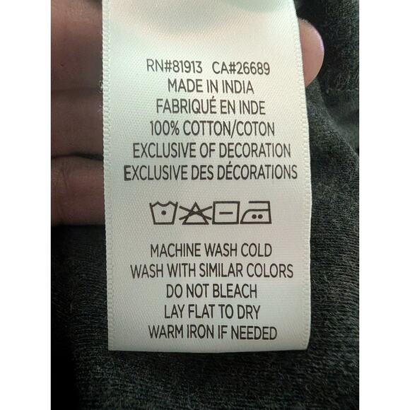 Robert Graham Mens Skull Rose Logo Half Zip Pullover Sweater Sz Large Charcoal - Picture 6 of 6